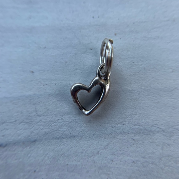 Sterling Silver Tiny Heart Charm - Picture 2 of 4